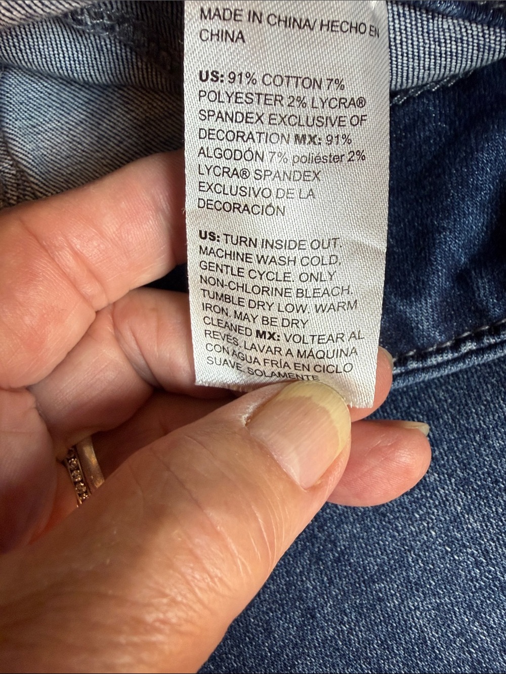 Chico's Dark Blue Embroidered Floral Embroidered Jeggings - Picture 6 of 9